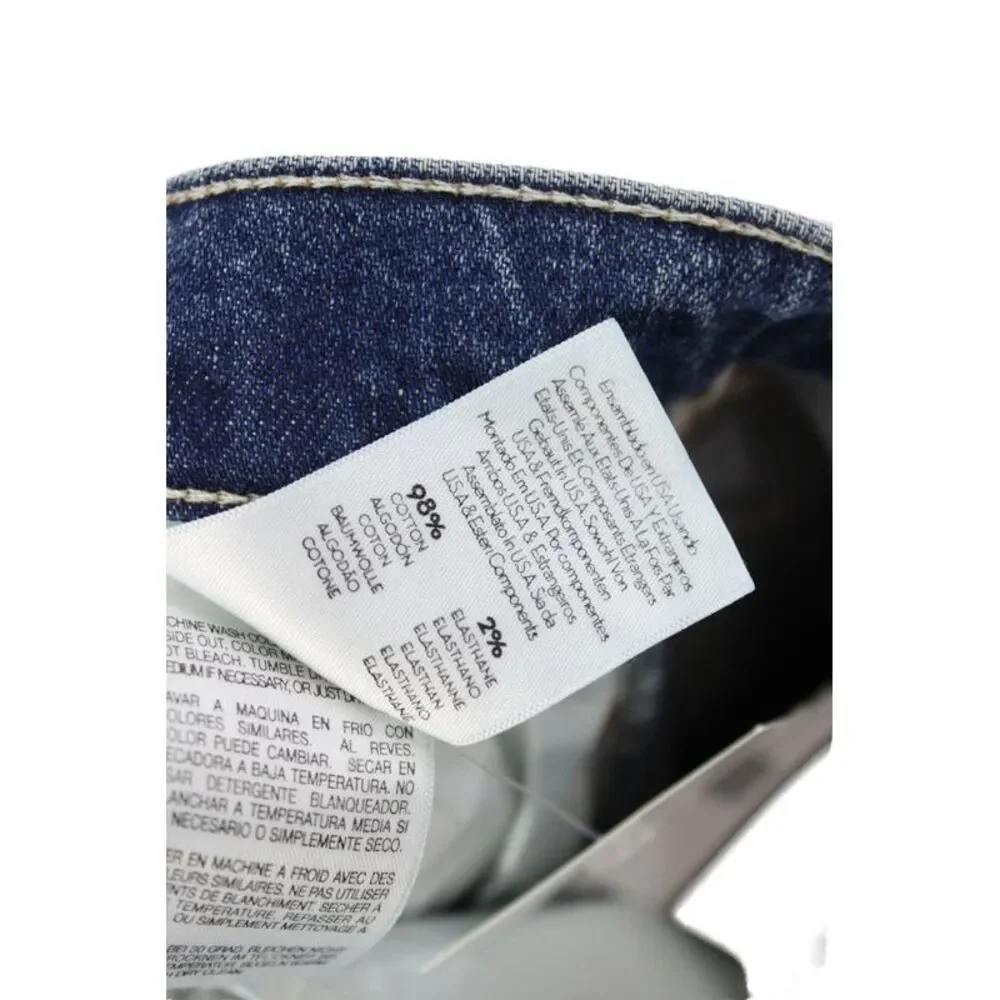 Mother Superior Womens Cropped High Rise Jeans Blue Cotton Size 25